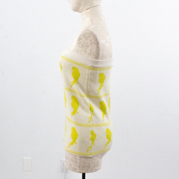 For Love & Lemons Knitz S Bird Parrot Print Mini Skirt Spring Summer Neon Island - Picture 7 of 14